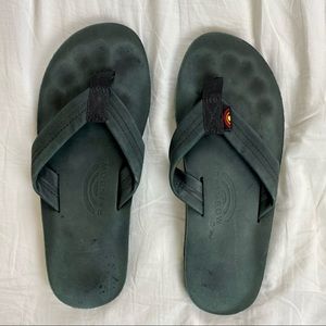 black rainbow sandals